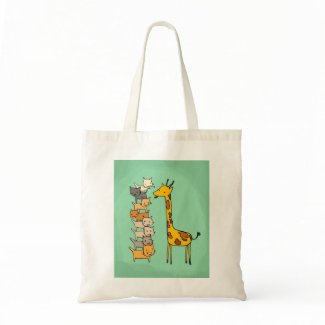Giraffe and Cats bag
