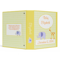 GIRAFFE and ELEPHANT New Baby Photo Album binders