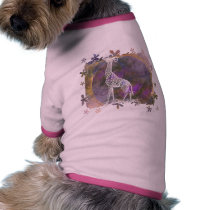 Giraffe and flame fractal, doggy Tshirt pet clothing