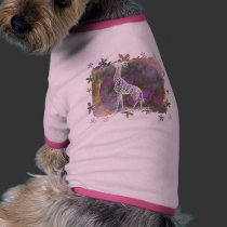 Giraffe and flame fractal, doggy Tshirt pet clothing