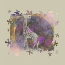 Giraffe and flame fractal Tshirt