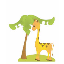 Giraffe and Tree t-shirts