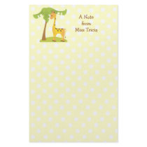 Giraffe and Tree stationery