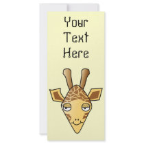 Giraffe! Animal Book Mark. Customize, Personalize! rack cards