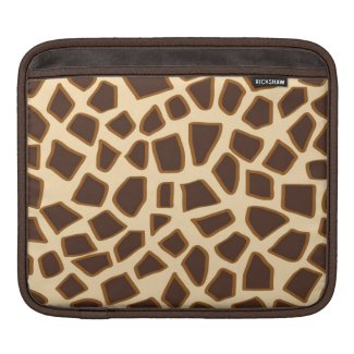 Giraffe animal brown pattern sleeves for iPads