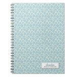 Giraffe Animal Pattern Custom Notebook (baby blue)
