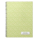 Giraffe Animal Pattern Custom Notebook (celery)