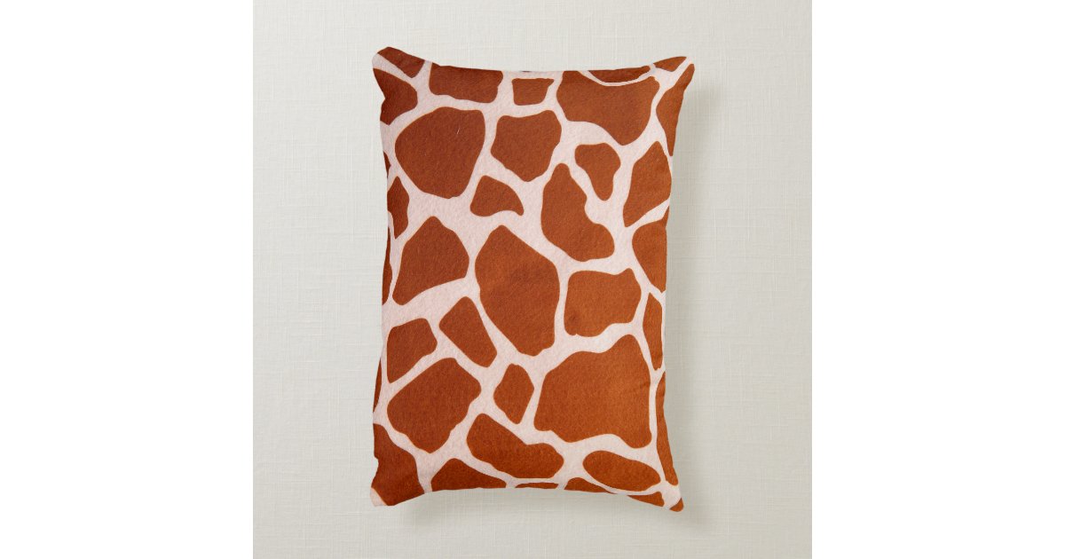 Giraffe Animal Print Accent Pillow Zazzle