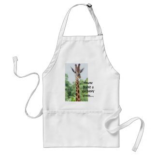 Giraffe Apron: Never Trust a skinny cook... apron