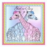 Giraffe Baby Gender Reveal Party Invitation