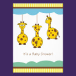 Giraffe Baby Shower Invitation invitations
