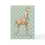 Giraffe Baby Shower Invitation (Boy) cards
