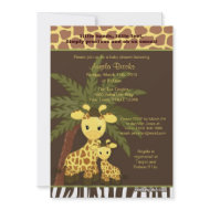 Giraffe Baby Shower Invitation Safari Jungle Mommy invitation
