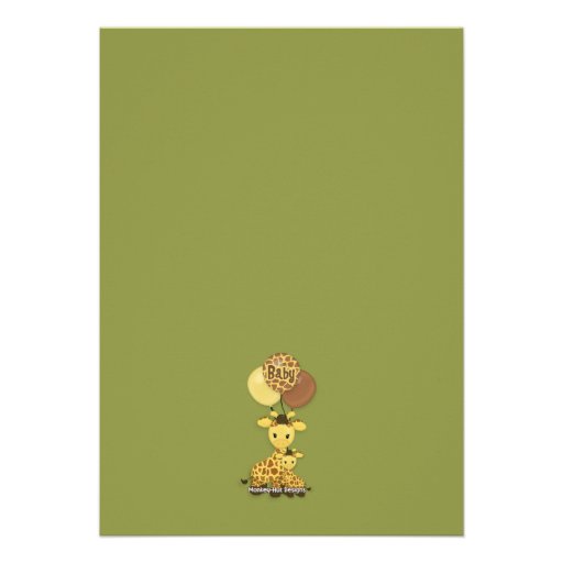 Giraffe Baby Shower Invitation Safari Jungle Mommy