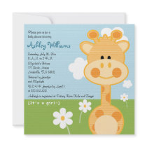 Giraffe Baby Shower Invitations