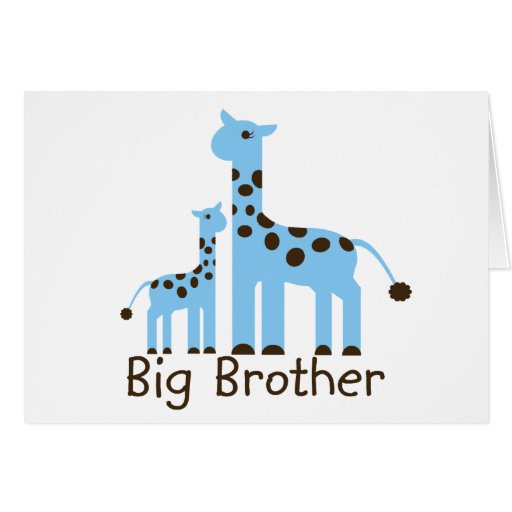 Giraffe Big Brother Card Zazzle