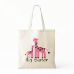 Giraffe Big Sister Canvas Bags