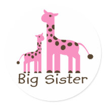 Giraffe Big Sister Stickers