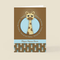 Giraffe Birthday cards