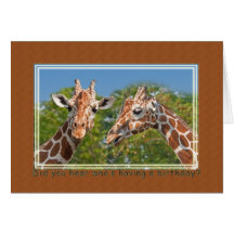 Giraffe Birthday Card