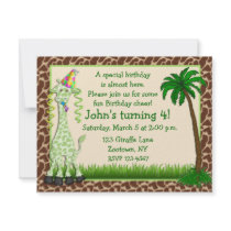 Giraffe Birthday Invitation