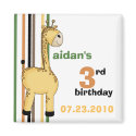 Giraffe • Birthday Invitation Magnet by CSKidsOccasions Giraffe • Birthday Invitation Magnet