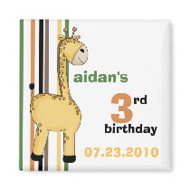 Giraffe • Birthday Invitation Magnet by CSKidsOccasions Giraffe • Birthday Invitation Magnet