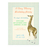 Giraffe Birthday Party Invitation