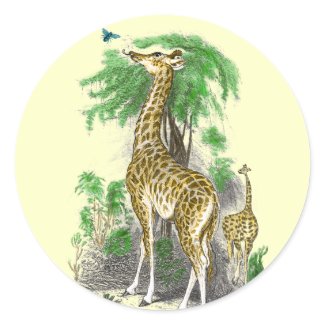Giraffe Birthday Stickers sticker