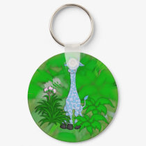 Giraffe-blue keychains
