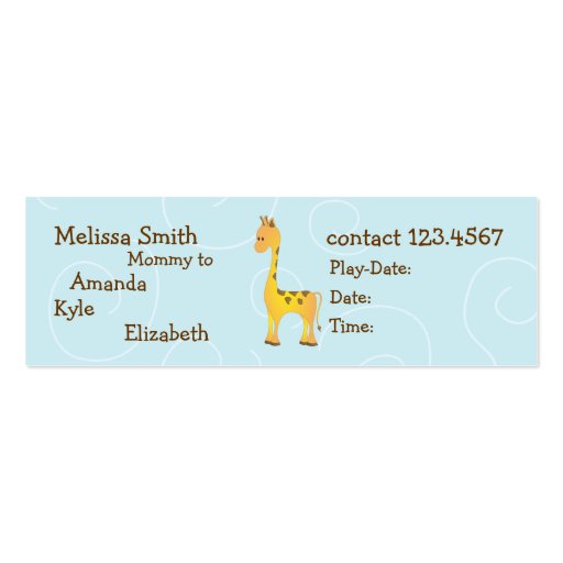 Giraffe Business Card Template