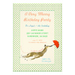 Giraffe Butterfly Birthday Party Invitation