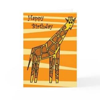 Giraffe zazzle_card