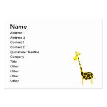 Giraffe cartoon business card