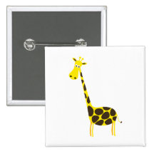 Giraffe cartoon button