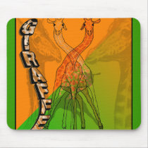 GIRAFFE COLLAGE ART MOUSE PADS