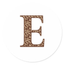 Giraffe E Round Stickers