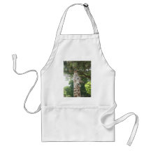 Giraffe Eating Leaf Aprons