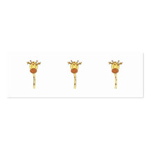 Giraffe Facing Forwards. Cartoon. Business Card Template