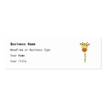 Giraffe Facing Forwards. Cartoon. Business Cards