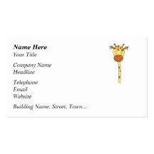 Giraffe Facing Forwards. Cartoon. Business Cards