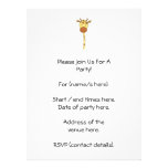 Giraffe Facing Forwards. Cartoon. Custom Invite