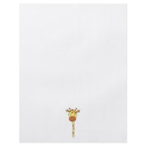 Giraffe Facing Forwards. Cartoon. Flyer Design