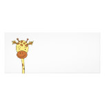 Giraffe Facing Forwards. Cartoon. Personalized Announcements
