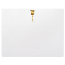 Giraffe Facing Forwards. Cartoon. Letterhead Template