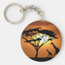 giraffe family key chain