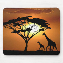 giraffe family mousepads