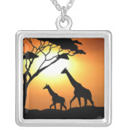Giraffe family necklace