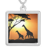 Giraffe family pendant