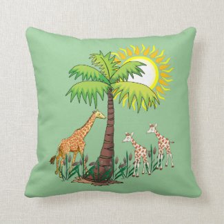 Giraffe Family Pillows Cozy Home Gifts